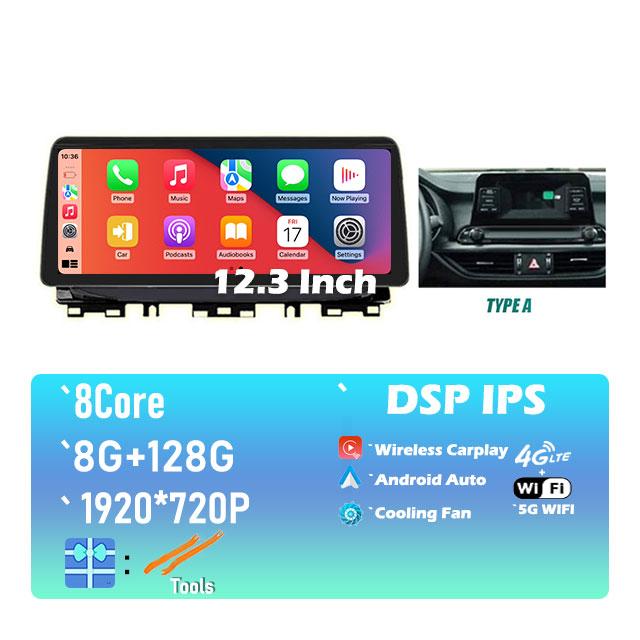 12.3 Inch Android 14 DSP For Kia Cerato 4 Forte K3 2019 - 2022 Car Multimedia Player Stereo BT Carplay Wifi Android Unit