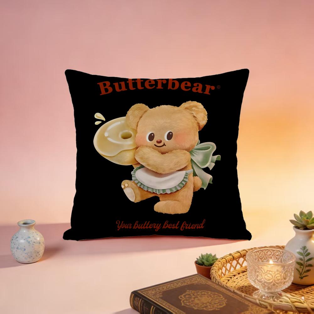Popular BButter Bearable Cushion Cover Premium SkinFriendly Pillow Case MultiPurpose for Home Office Travel