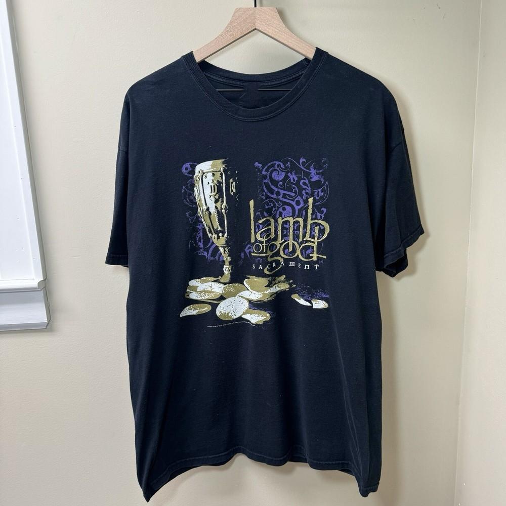 Vzácné tričko Lamb of God Band Sacrament Metal Všechny velikosti S až 5XL NE564 Unisex tričko