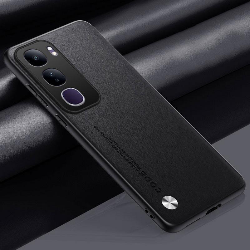 Plain Leather Case For VIVO Y19S Y300 Pro Y76 Y37 Y28 Y18 Y03 Y17S Y16 Y35 Y21 Y21S Y33S Luxury Hard Phone Protect Cover