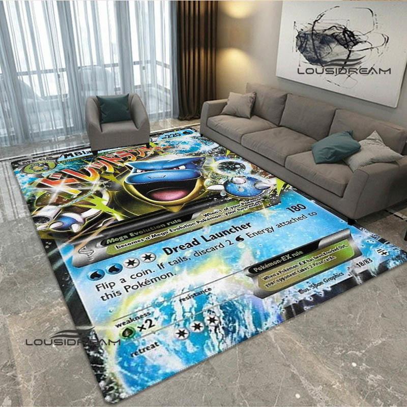 Cartoon Pokémon Trading Card Game Print carpet Non-slip carpet carpets for living room area rug Door pad anime rug birthday gift