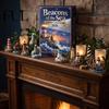Creative Desktop Accessory Acrylic Ocean Lighthouse Advent Calendar, 24 Day Countdown Box with Daily Unboxing Experience Nautical Retro Scenes