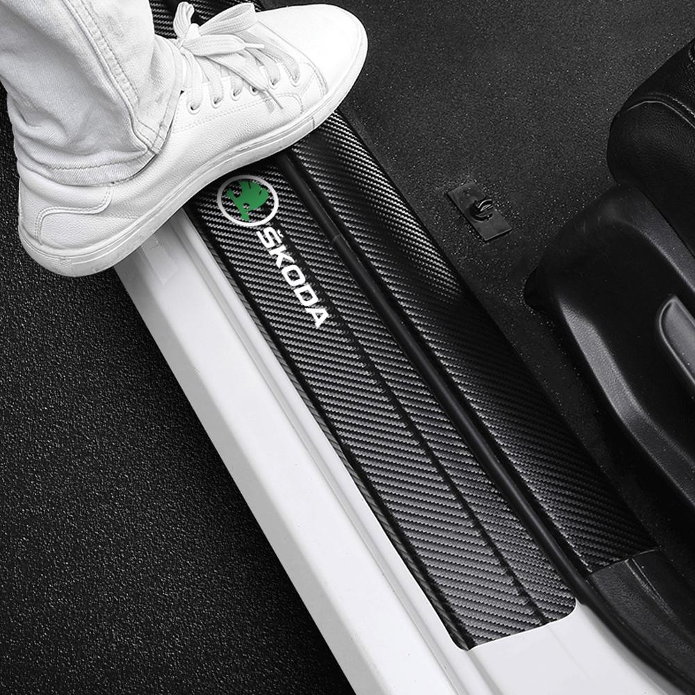 Car Door Sill Protector Stickers Waterproof Wear-Resistant Accessory For Skoda Rapid Octavia A5 RS Kodiaq Fabia A7 Kamiq Karoq MQ1
