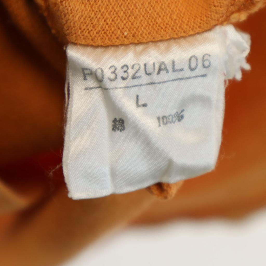 Karl Helmut Short Sleeve Polo Shirt L Orange Series Fawn Men's Used