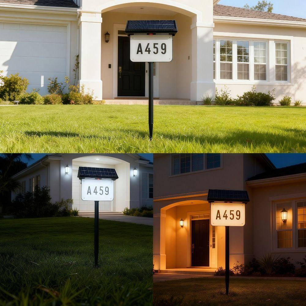 Multifunctional Solar Address Sign Light Waterproof Outdoor Solar Address Light  Outdoor