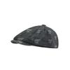 Washed retro bear cowboy beret women's spring and autumn versatile octagonal hat big head circumference showing face small hat