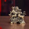 San Yang Kai Tai Zodiac Sheep Figurine Metal Vintage Statue Gift Lucky Ornament  Year of The Sheep