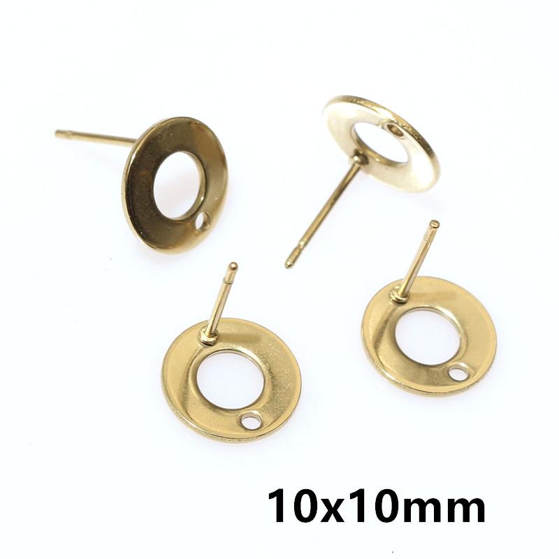 20pcs Craft Stud Earring Pins Stainless Steel DIY Earring Geometric Polygonal Earrings Posts Earring Jewelry Making Accessories