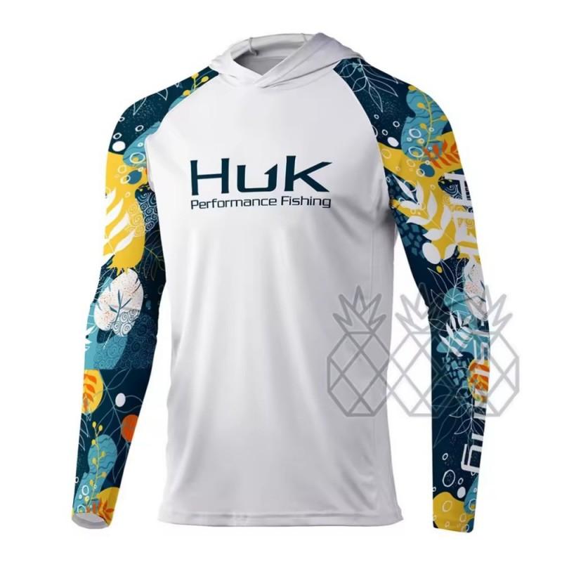 Mens Fishing Hoodie UPF 50 Sun Protection Quick Dry Long Sleeve Outdoor Shirt Fall