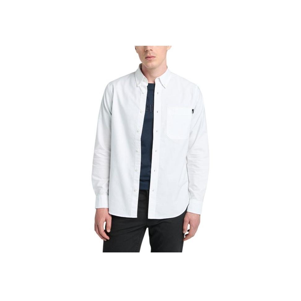 Timberland Outdoor Casual Breathable Long Sleeve Shirt Men shirts White A692U-A94