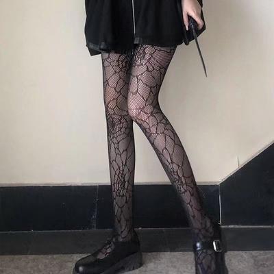 Japanische Mädchen Goth Punk Retro Spinnennetz Strumpfhose Klassische Lolita Sexy Cosplay Anime Strumpfhose Damen Spitze Netz Strümpfe Mit Boden