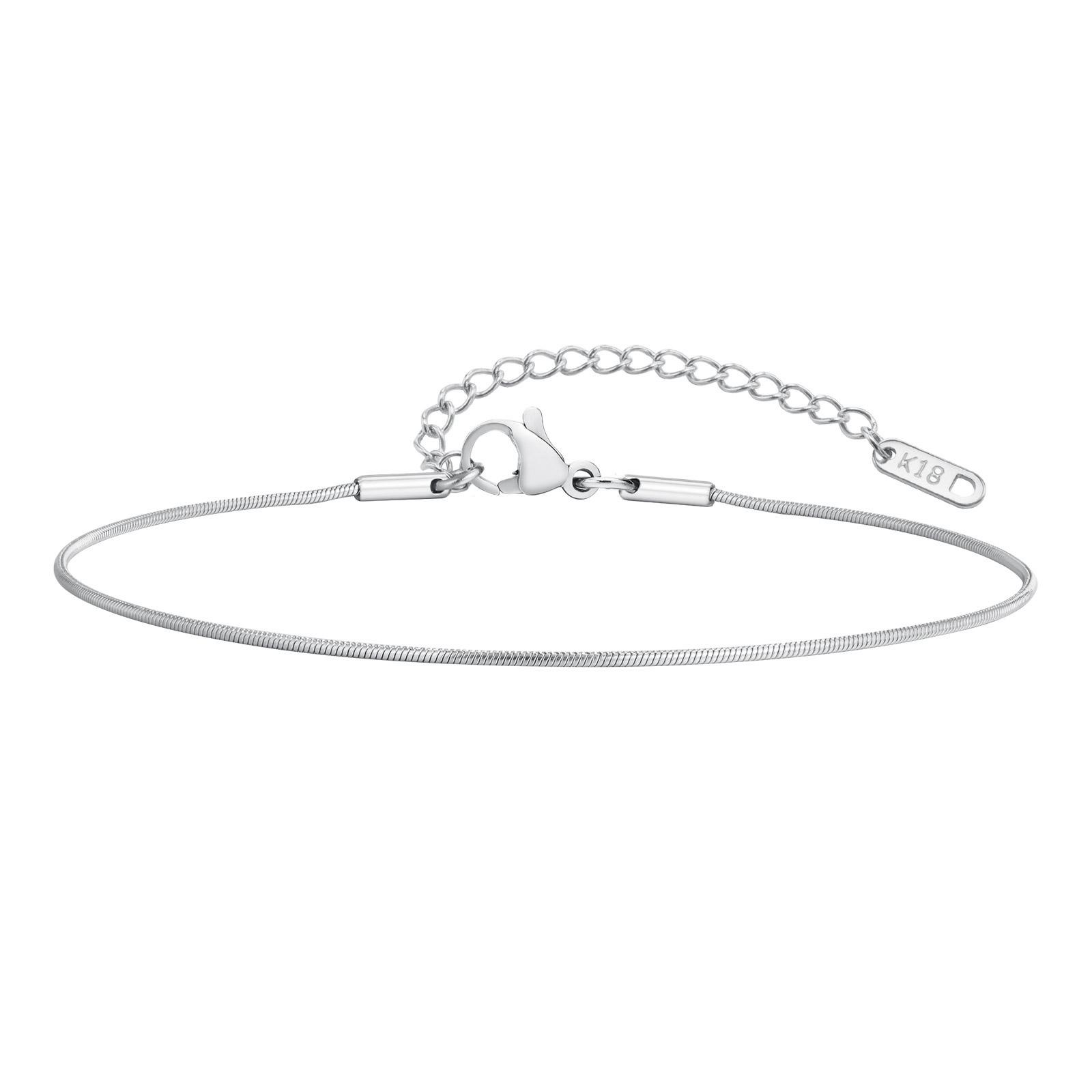 

Stainless Steel Snake Chain Anklet Bracelets for Women, Waterproof Foot Chain Anklets Gold Plated, Summer Beach Jewelry