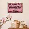 1pc Vintage GermanInspired Metal Tin Sign  Ich Bin Nicht Da Quote Rustic Wall Art for Home Office Cafe Bar or Gift