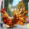 1 Piece Eye-catching Rooster 2D Acrylic Pendant, Perfect for Garden Decoration, Adding Farmhouse Charm To The Kitchen and Porch