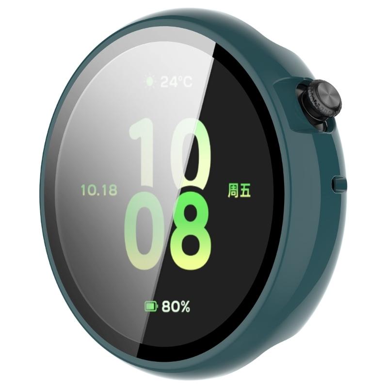 Case for Watch Fit 44mm Tempered Glass Screen Protectors & Hard PC Protective Bumper Smartwatch Accessories