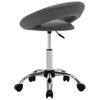 Vidaxl Swivel Dining Chair, Grey, Upholstered with Faux Leather