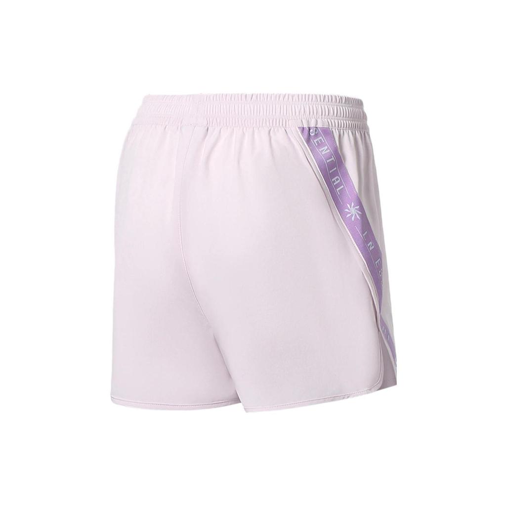 Li Ning Fitness Series Quick-Dry Color Block Letter Loose Sports Shorts Women Shorts Light-Mist-Purple AKSS356-3