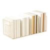 Iron Bookshelf with 4-Grid Organizer Thick Iron Anti-Rust Durable Book Storage Rack for Office Documents