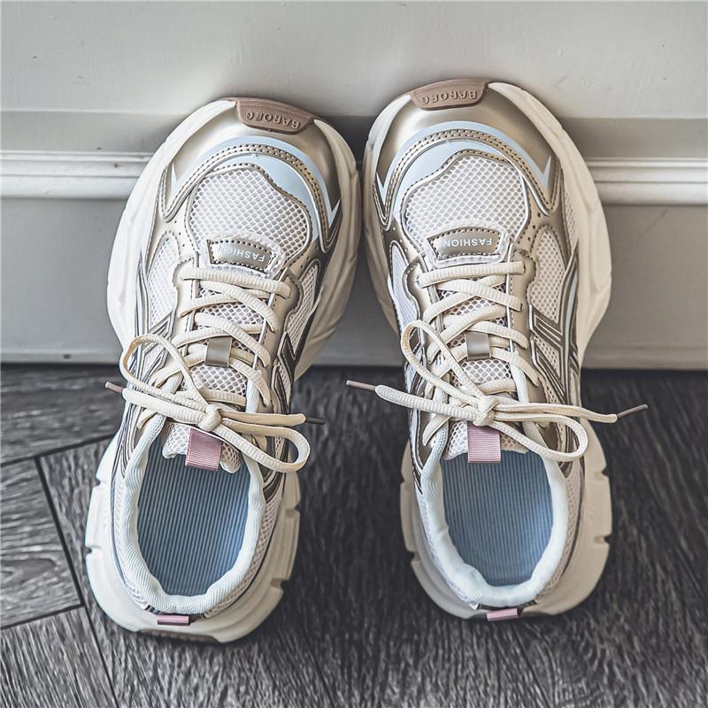 Bărbați de dimensiuni mari anti-alunecare și rezistente la uzură, la modă, retro, cu talpă groasă, pantofi de alergare, pantofi la modă, pantofi sport, pantofi ocazionali