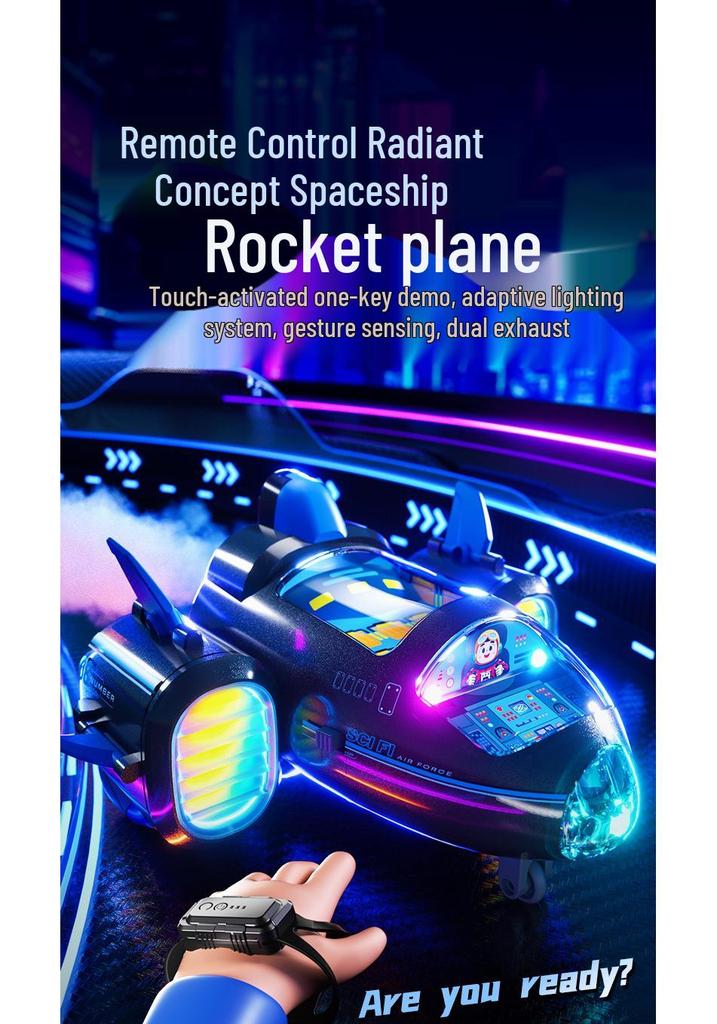 Gesture-Controlled Remote Stunt Car with Lights, Music, Spray, and 360° Drift for Kids