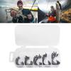 50Pcs Highly Carbon Steel Barbed Fishing Hook Worm Soft Baits Jig Fishes Hook