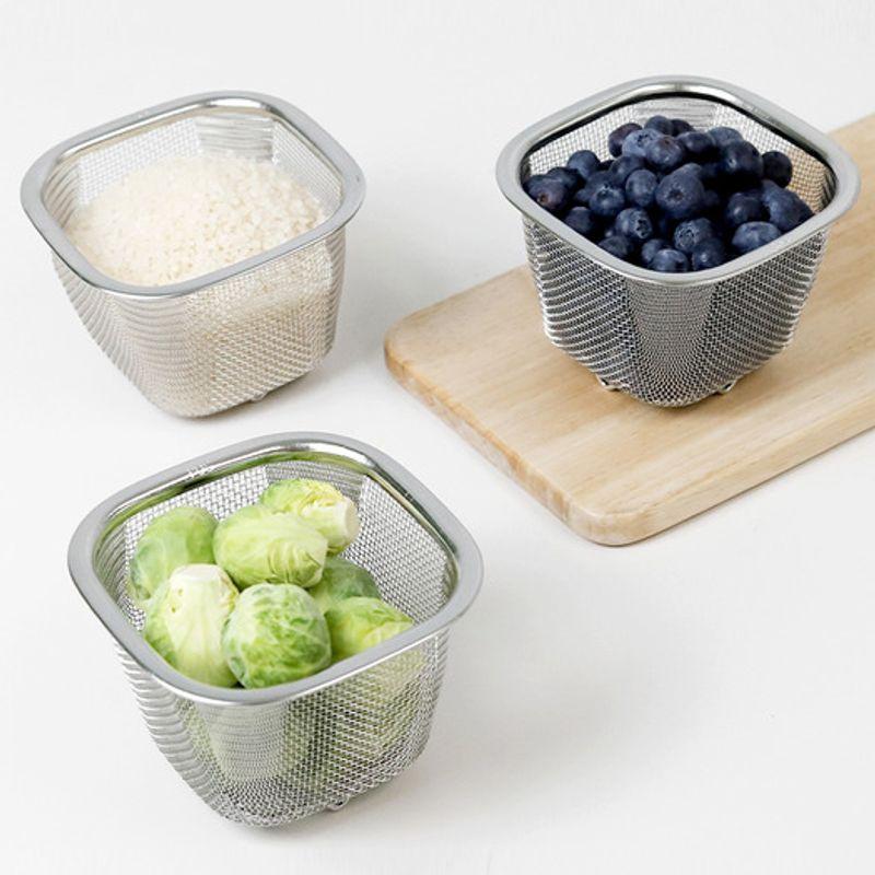 Wiedergeboren. J 304 Edelstahl Mini Quadratisches Sieb 2er Set / Quadratisches Edelstahl Siebset Gemüsesieb