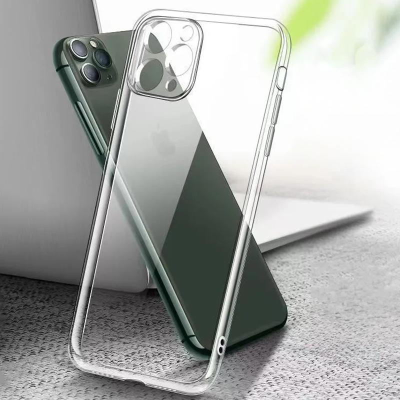 

Clear Case For iPhone 17 16E 15 14 Plus 13 12 11 Mini Soft Silicone Shockproof Bumper 0.3mm Wireless Charging Cover Anti-Yellow iPhone 16 Pro чистый
