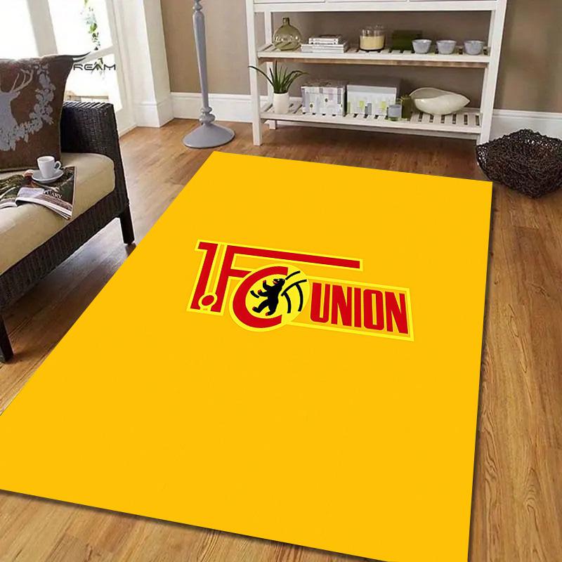 1. FC Union Berlin Flannel Pattern Square Carpet,Area Rug,Carpet Rug for Living Room Bedroom Sofa Playroom Decor,Non-slip Floor Mat