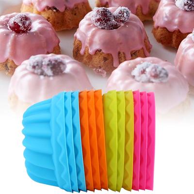 Lot de 12 moules à cupcakes en silicone antiadhésifs en forme de citrouille