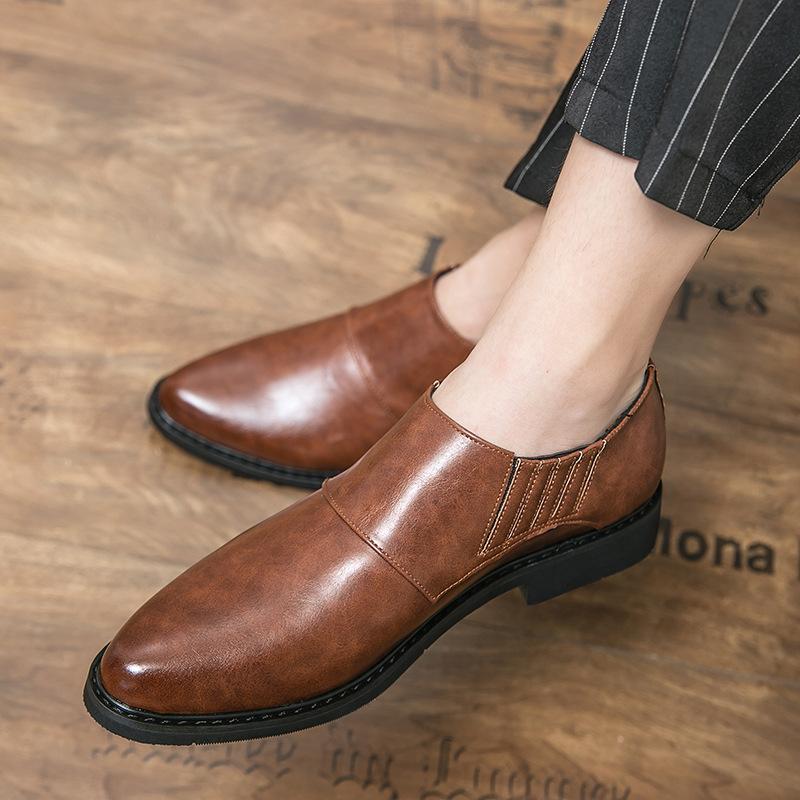 Autumn fashion new British style retro casual leather shoes foreign trade trend dress business foot shoes