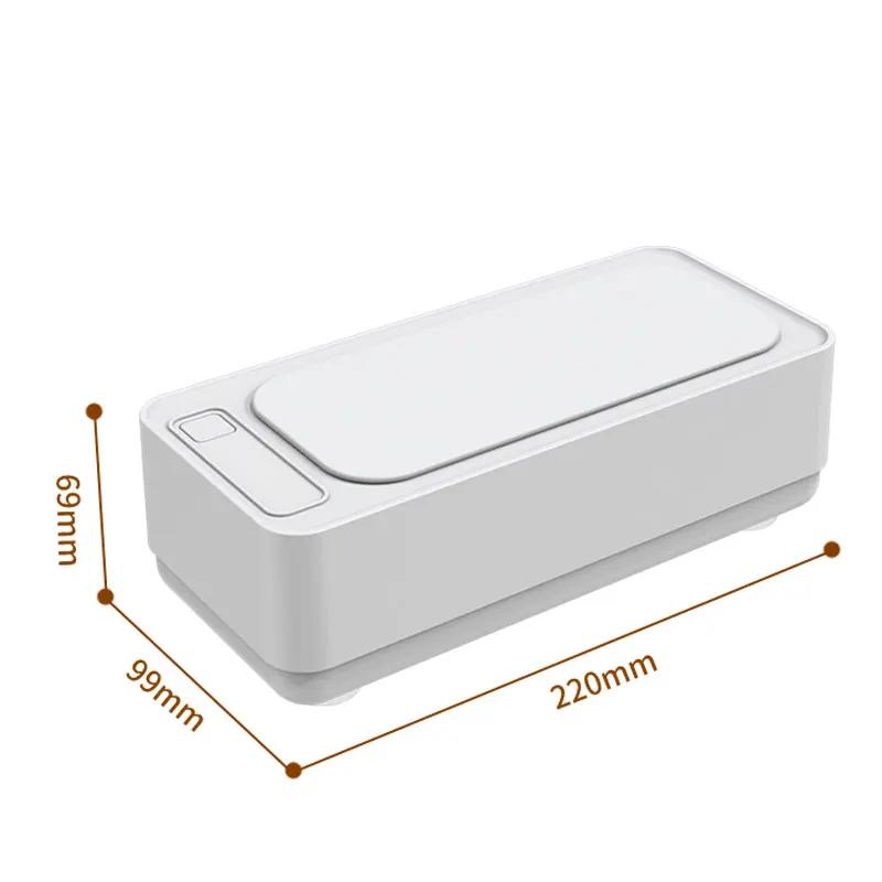 

Многофункциональная чистящая машина для очков, ювелирных изделий, косметики, брекетов, бритв, высокочастотная вибрация, маленькая чистящая машина белый