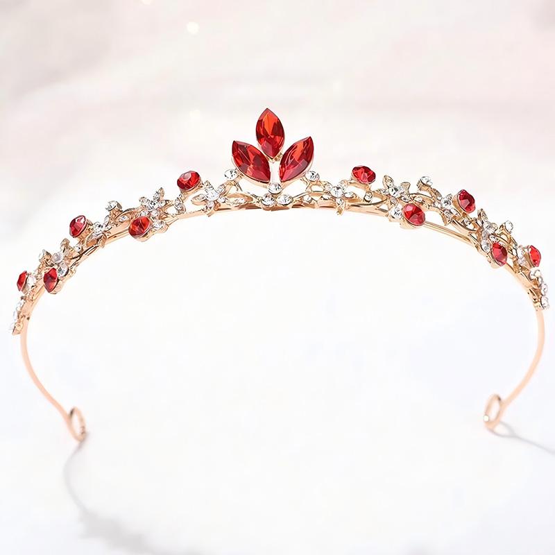 

1pc Girl s Simple Sweet Princess Crown Headband Fashionable Shiny Crystal Party Photography Props Jewelry Hair Accessories Crown
