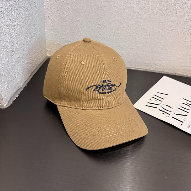 Embroidered Letter Baseball Cap Female Wide Brim Breathable Fabric Daily Use