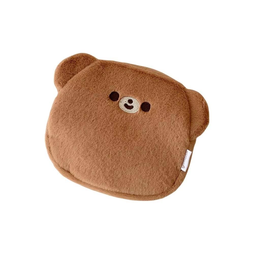 

Cute Animal Cosmetic Bag Plush Toiletry Organizer Pouch Stationery Bag Lips Storage Bag Women коричневый