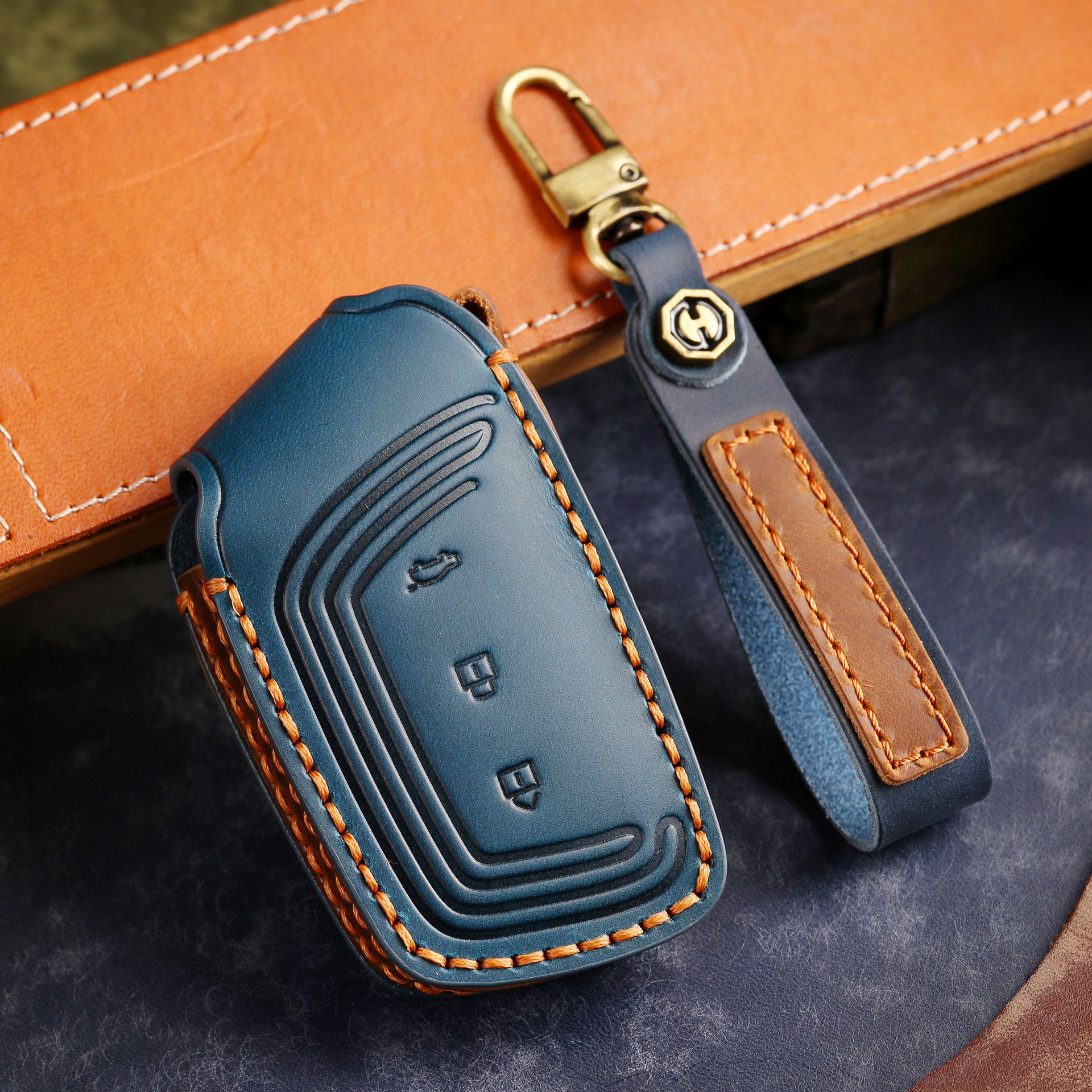 

High-End Leather Key Cover for Baojun RS3, RM5, RC6, RS5, RC5, KiWi коричневий