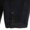 Lanvin 80er 90er Seiden-Woll-Mischung alte Streifen maßgeschneiderte Jacke R46-44 Marineblau Herren Gebraucht