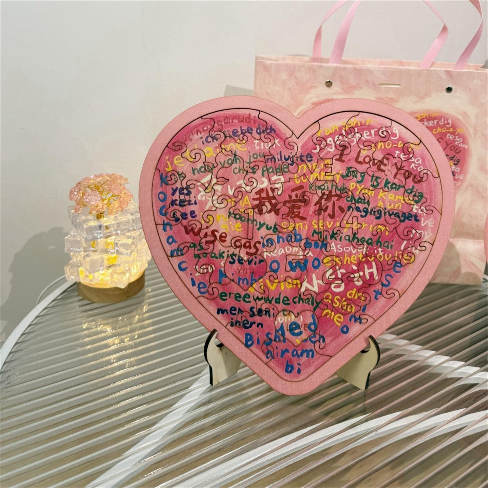 

Подарунок на День Святого Валентина Пам ятний Подарунок Дерев яний Пазл Кохання one size