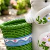 Hare Flowerpot Ornament Resin Planter Floral Details Basket