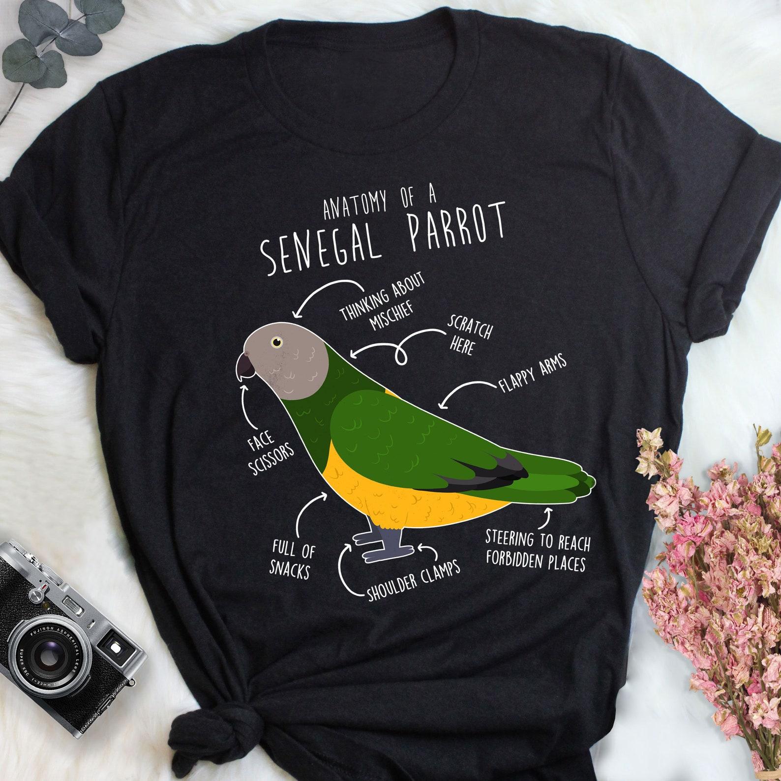 Senegal Parrot Shirt, , , Funny Parrot Lover Gift, Cute Pet Bird T-shirt, Senegal Parrot Mom Tee, Parrot Dad Top African Poicephalus 110