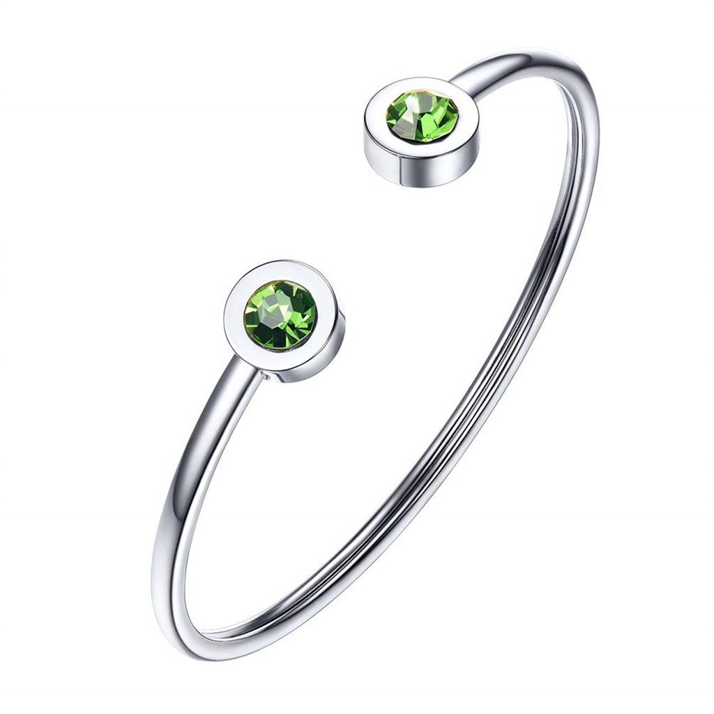 Women's Personalized and Simple Stainless Steel Wire Bracelet/choker with December Birthstone