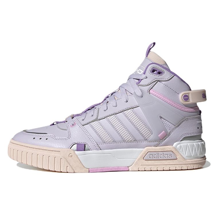 Adidas Neo D-Pad Mid Comfortable Trendy Slip-Resistant Wear-Resistant Lightweight Mid-Top Skate Shoes Women Skate Shoes Purple HQ4232