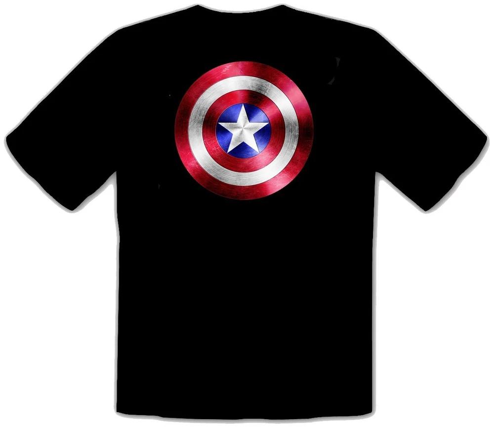 Captain America Super Heroes Sheldon Black Kids TShirt 073SwKidsHandmad S