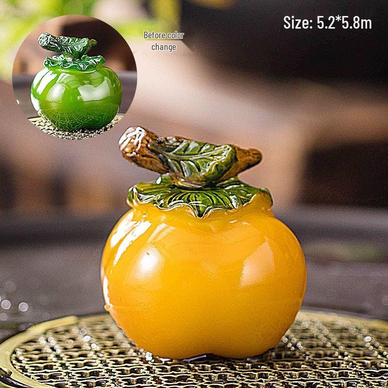 Меняющий цвет чайный питомец-украшение в виде хурмы