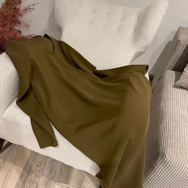 ZUOXIAOQI Supermodel Langes Kleid - Herbst Winter Lässiger Rock