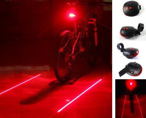 5 LED REAR BIKE LIGHT WITH LASER 5 MODES