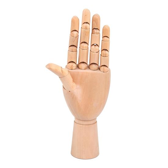Wooden Manikin, Flexible Body Joints Human Figure Puppet Ornament, Poseable Articulated Hand Model for Sketching Drawing Painting Supplies
