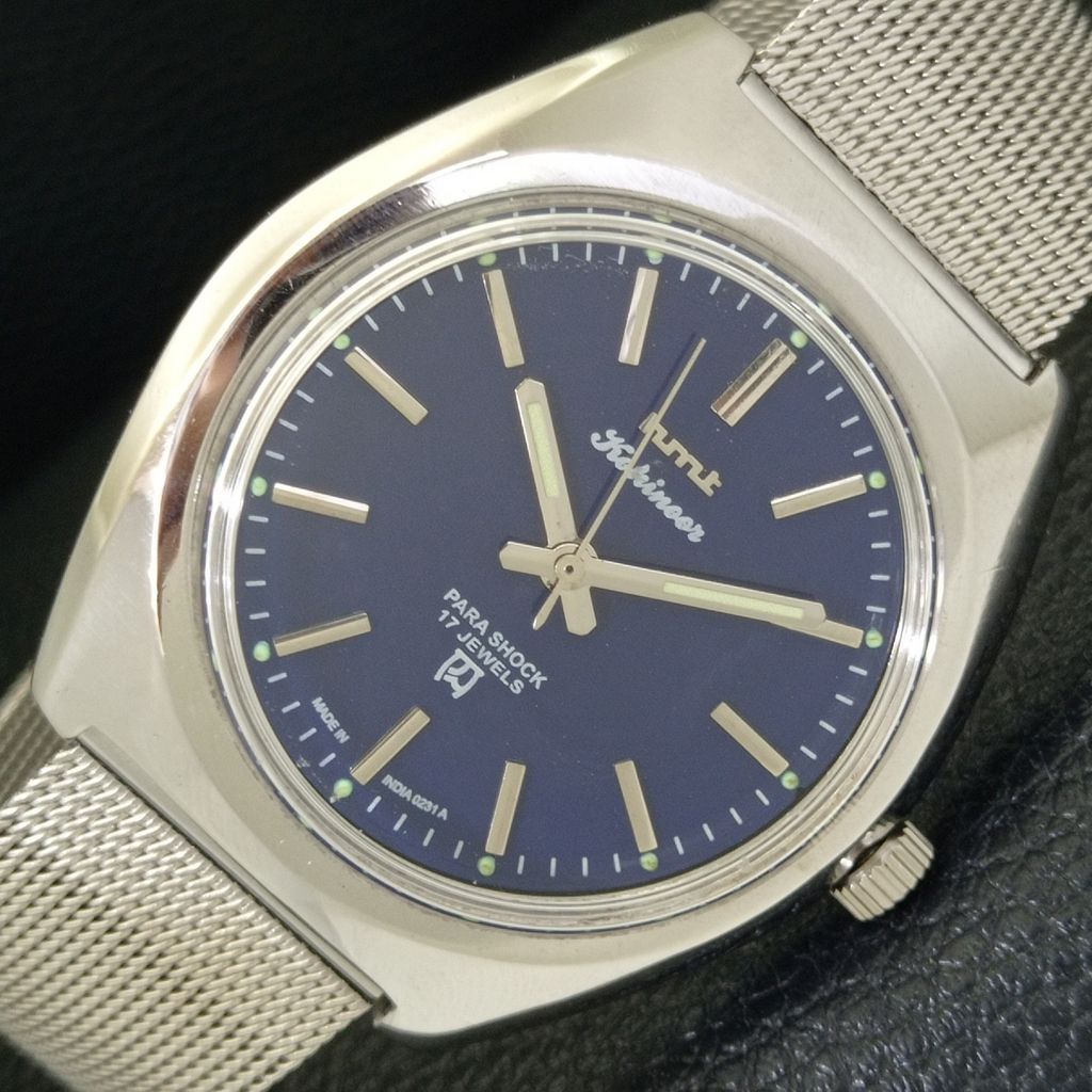 

ВИНТАЖНЫЕ ЧАСЫ HMT KOHINOOR С РУЧНЫМ ЗАВОДОМ, ИНДИЙСКИЕ МУЖСКИЕ ЧАСЫ С ЦИФЕРБЛАТОМ СИНЕГО ЦВЕТА a702061-5 R208-a702061