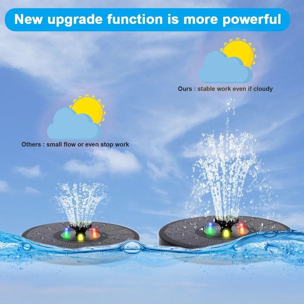 Energy-saving Fountain Water Pumps LED Colorful Light Solar Fountain Light  Indoor/Outdoor Use