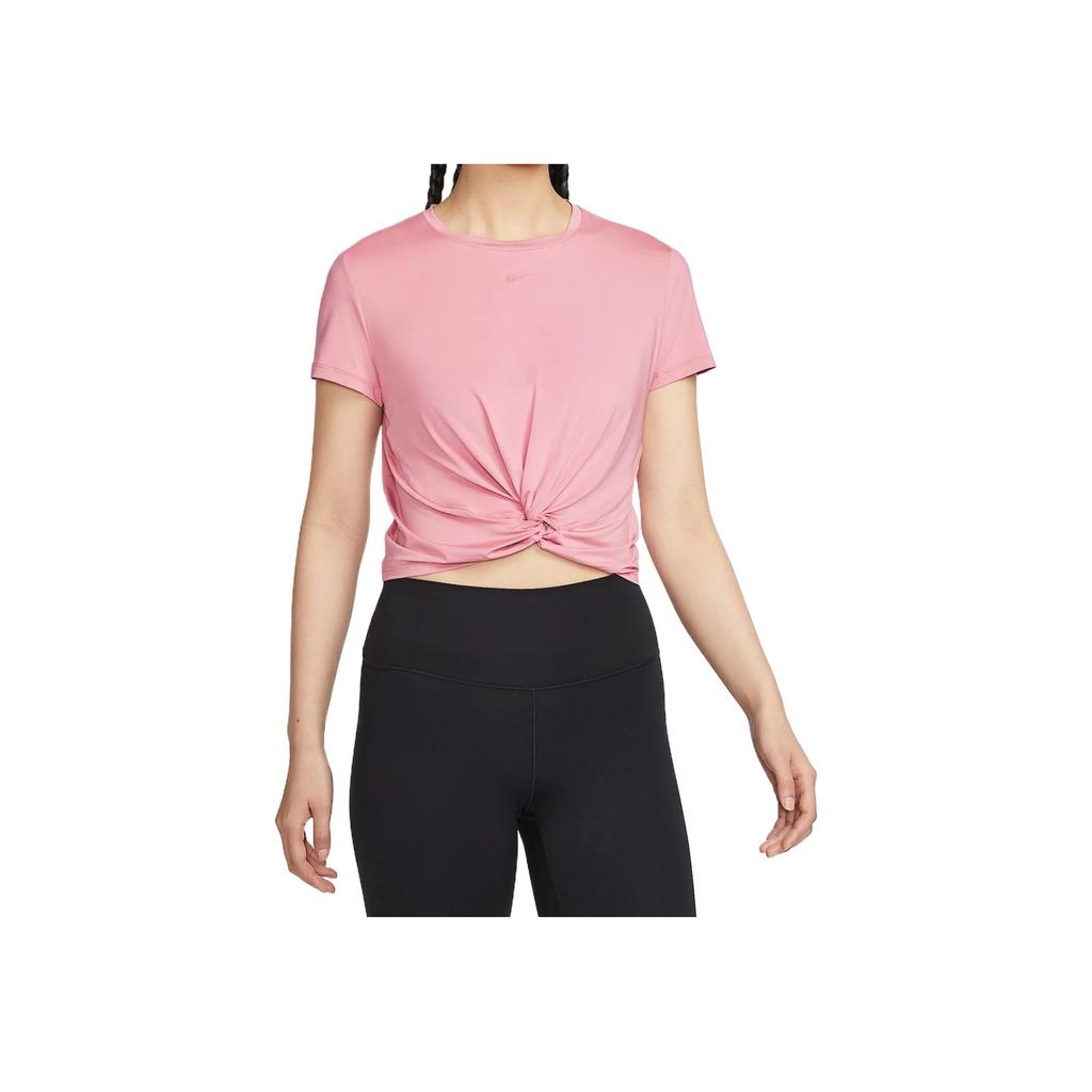 New Nike Dri Fit Regular T Shirt Women's Element Pink/Black HJ1055-699