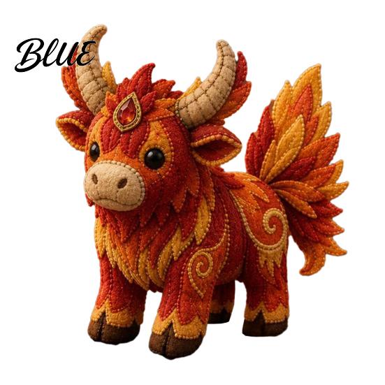 Handmade Gift Making Beginners DIY Sewing Kit Cow Patchwork Supplies Highland for Adults Fabric Doll